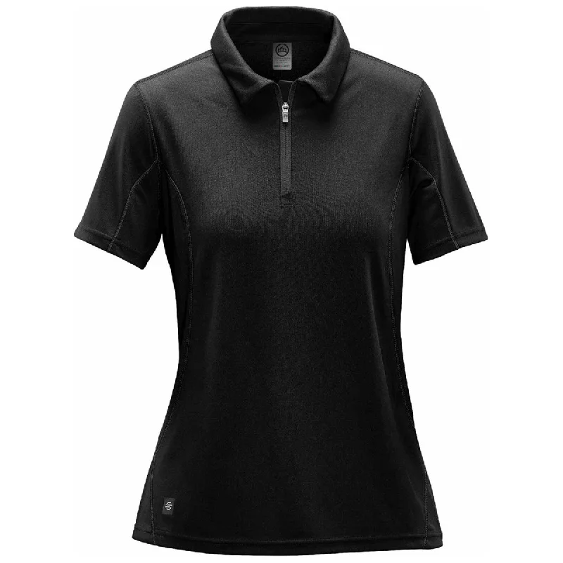 Stormtech Women's Black/Dolphin Pulse 1/4 Zip Polo