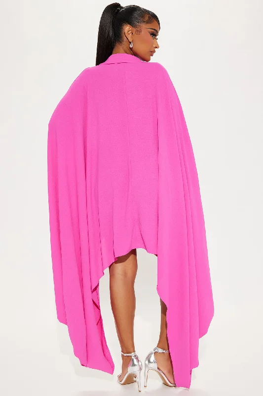 She's A Goddess Oversized Mini Dress - Hot Pink