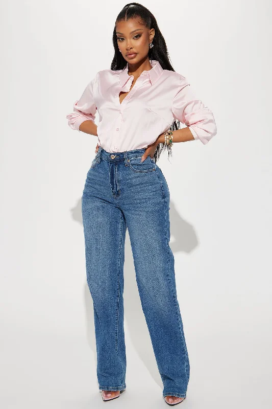 Smooth Talkin' Button Down Top - Pink