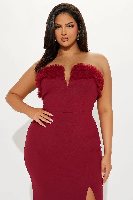 Smothered Crepe Maxi Dress - Wine