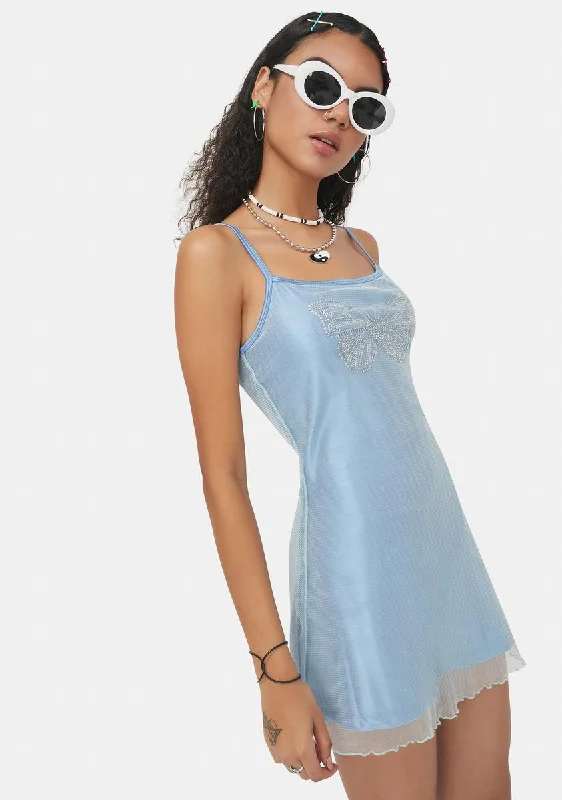 Sparkling Skies Mesh Mini Dress