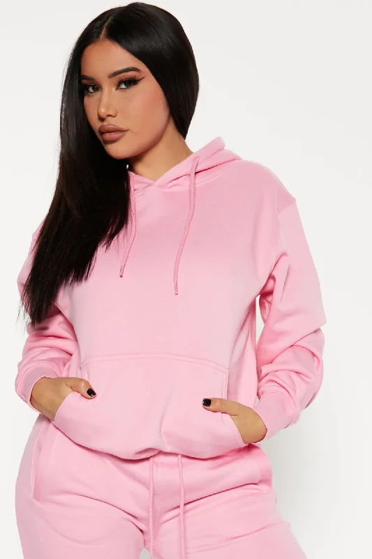 Stole Your Boyfriend's Oversized Hoodie - Pink