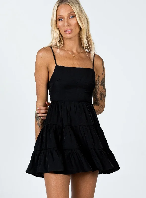 Summer Break Mini Dress Black