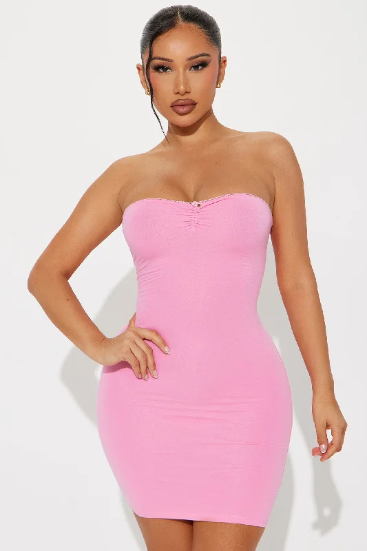 Sweet Date Double Lined Mini Dress - Pink