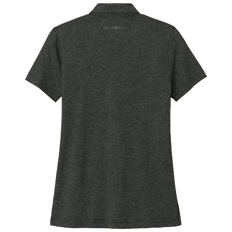 TravisMathew Women's Black Heather Sunnyvale Polo