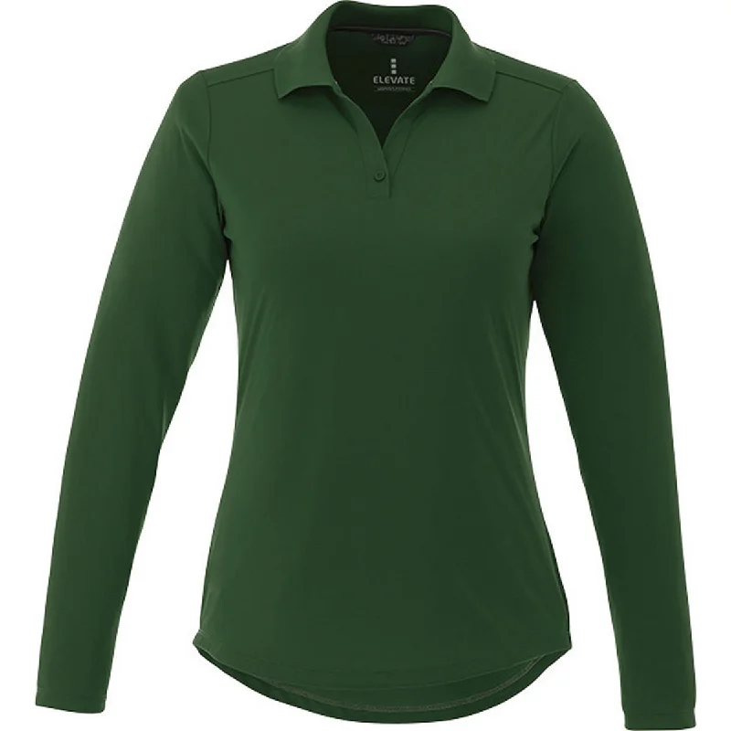 Trimark Women's Forest Green Mori Long Sleeve Polo