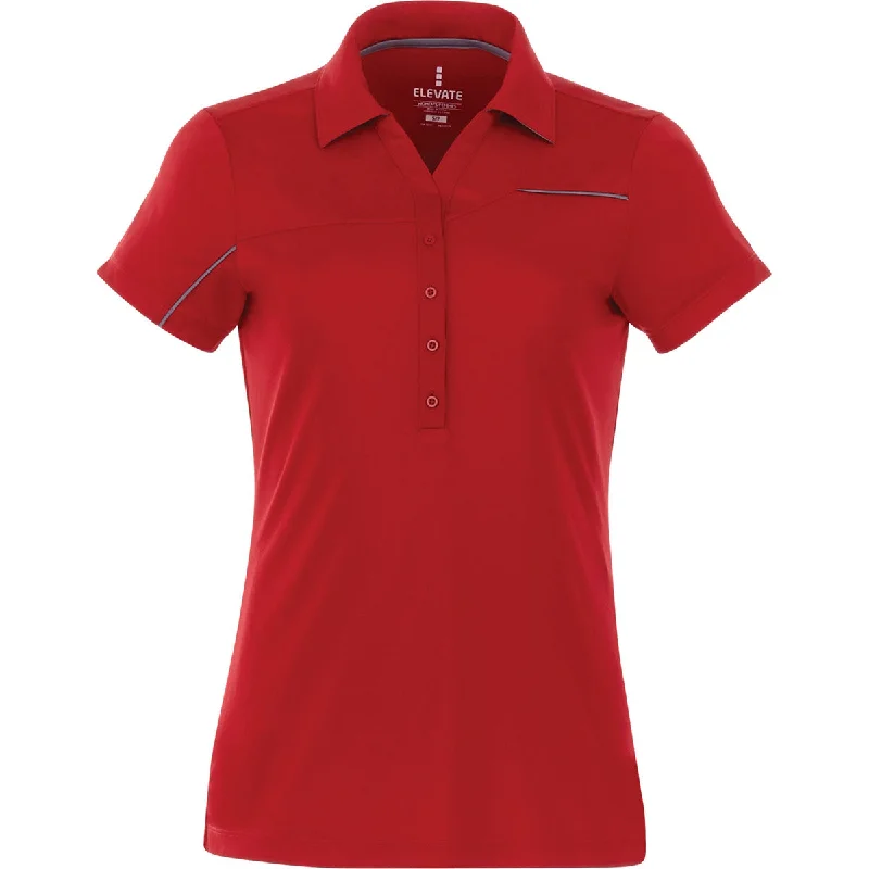 Elevate Women's Team Red/Steel Grey Wilcox Short Sleeve Polo