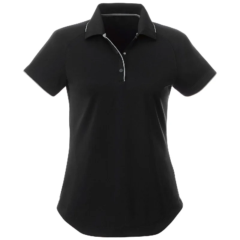 Elevate Women's Black/Quarry Remus Short Sleeve Polo