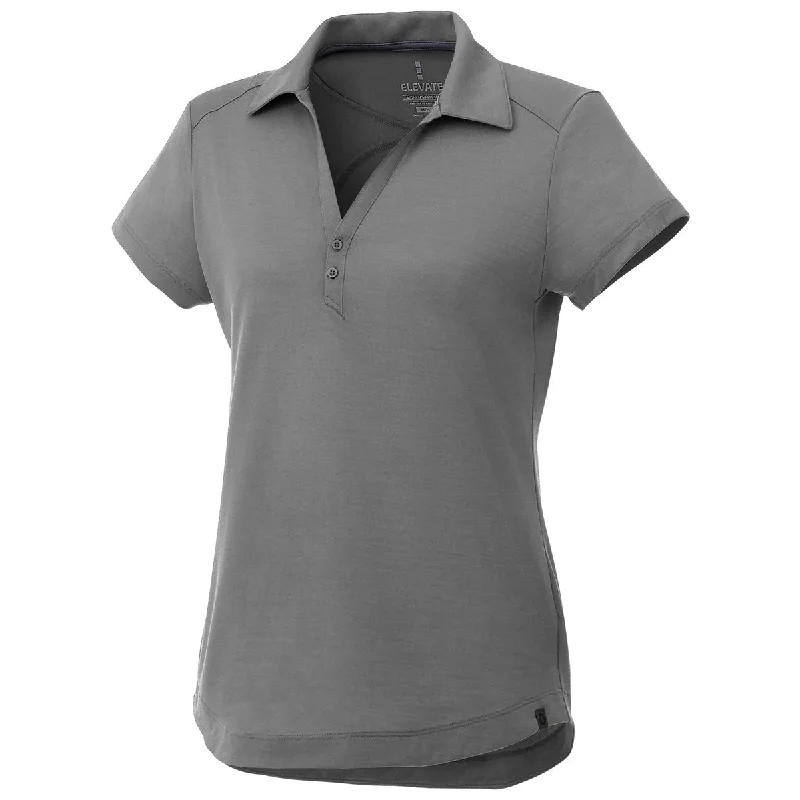 Elevate Women's Steel Grey Amos Eco Short Sleeve Polo