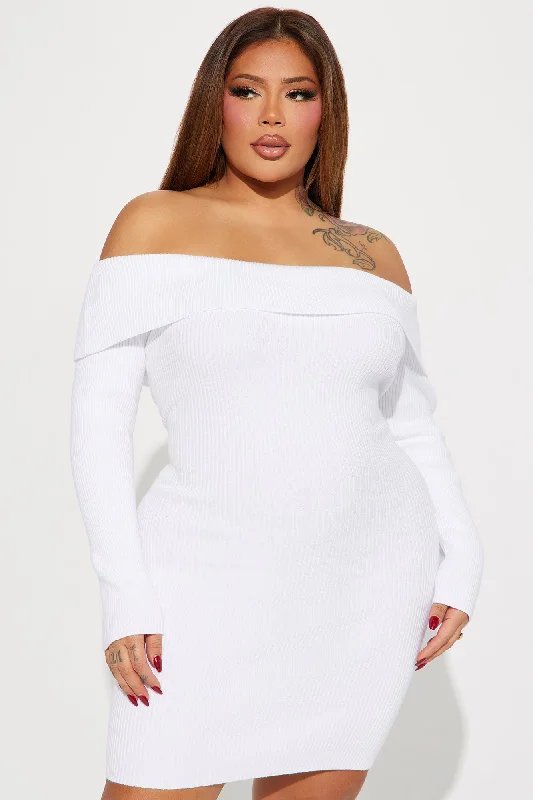 Violet Sweater Mini Dress - Off White