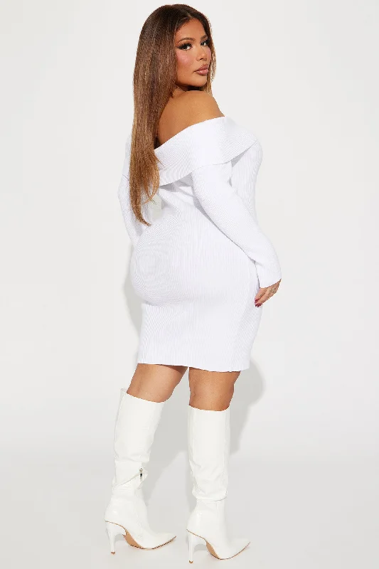 Violet Sweater Mini Dress - Off White