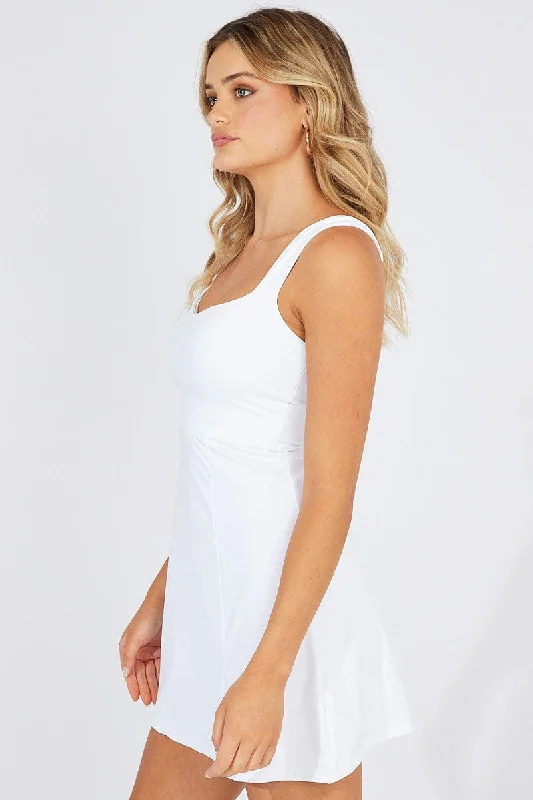 White Mini Dress Activewear