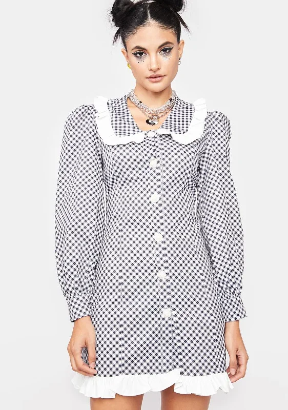 Wicked Little Wonders Gingham Mini Dress