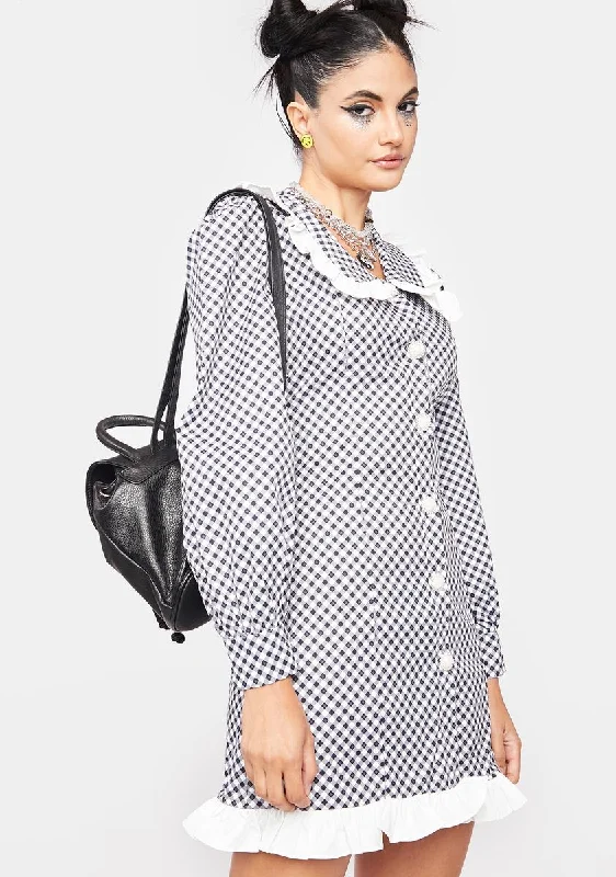 Wicked Little Wonders Gingham Mini Dress