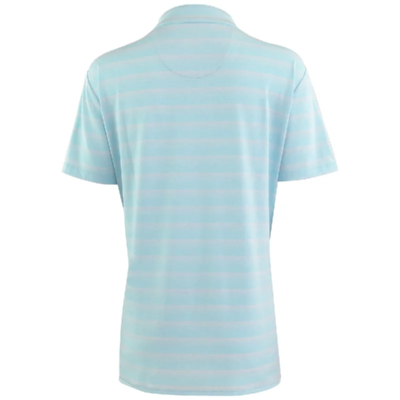 Greg Norman Women's Seaside Blue Heather LAB Stripe Polo