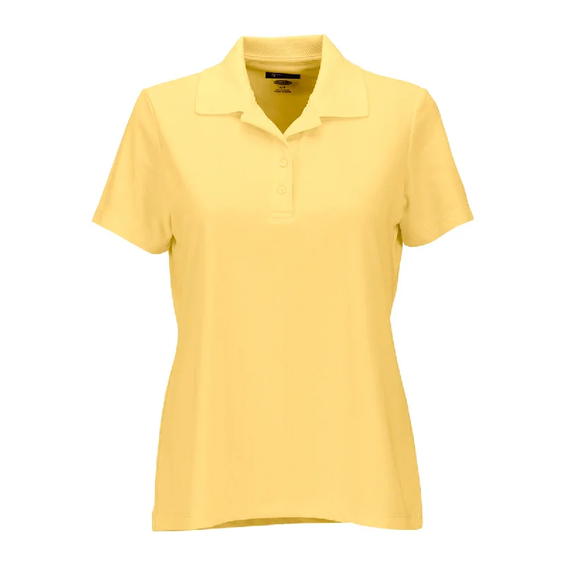 Greg Norman Women's Core Yellow Play Dry Performance Mesh Polo