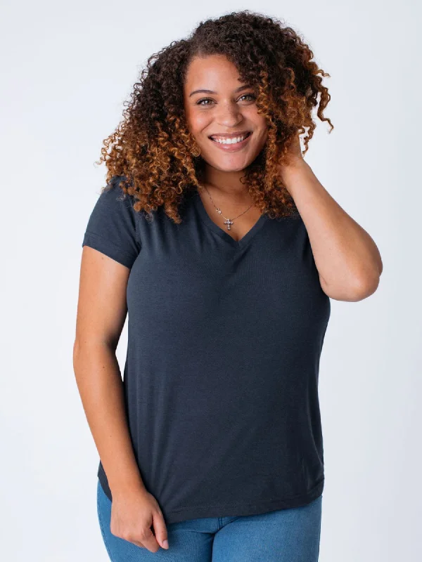 Women's Indigo Blue V-Neck