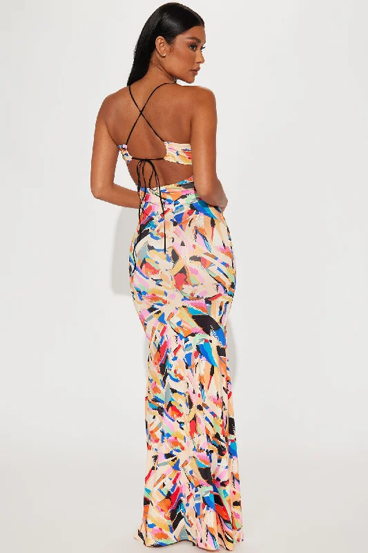 Your Art Fest Maxi Dress - Multi Color