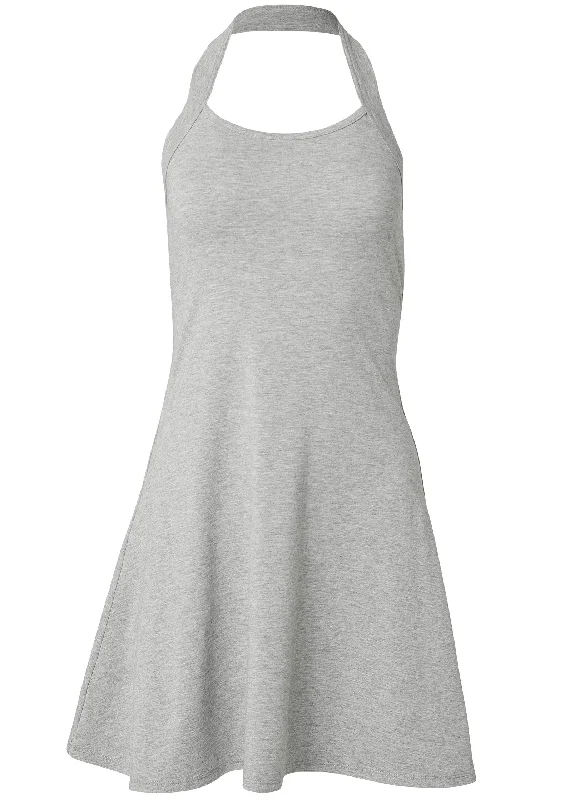 Halter neck dress - Heather Grey