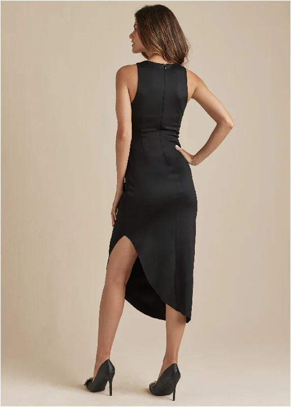 Ruched bodycon dress - Black