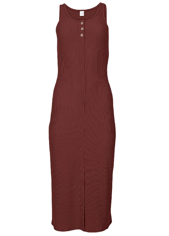 Henley midi dress - Auburn