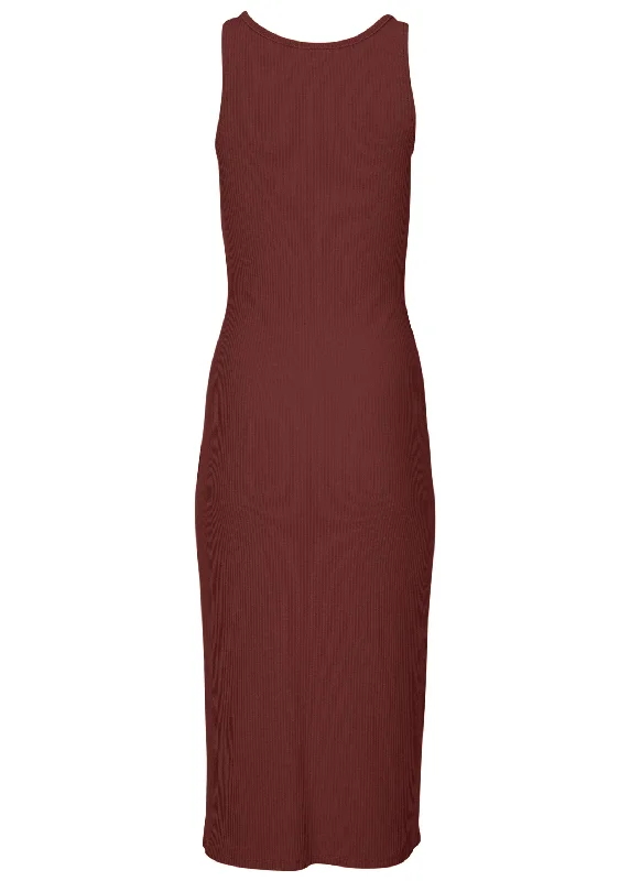 Henley midi dress - Auburn