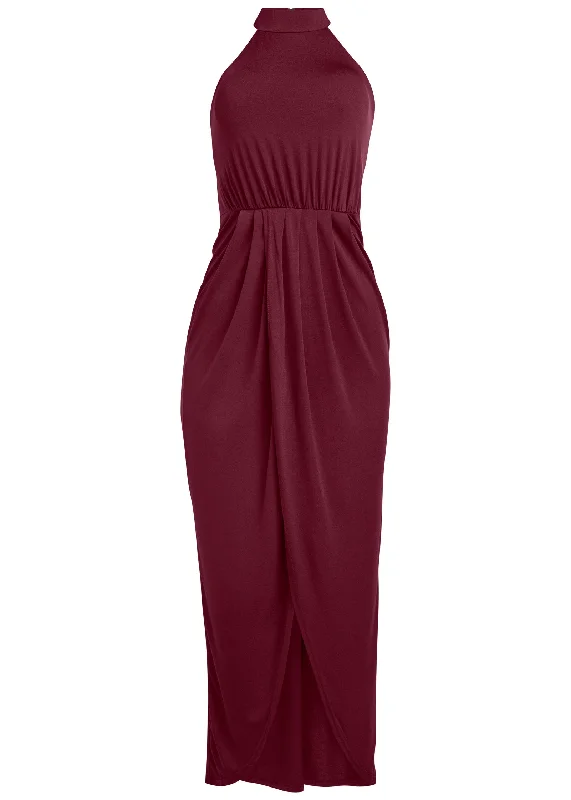 Long drape dress - Wine