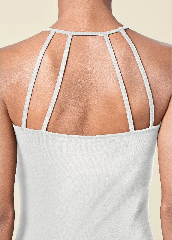 Strappy detail top - White