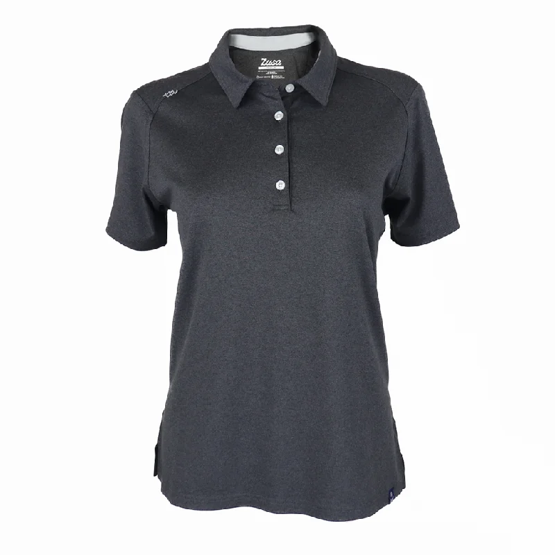 Zusa 3 Day Women's Charcoal Heather Itasca Polo