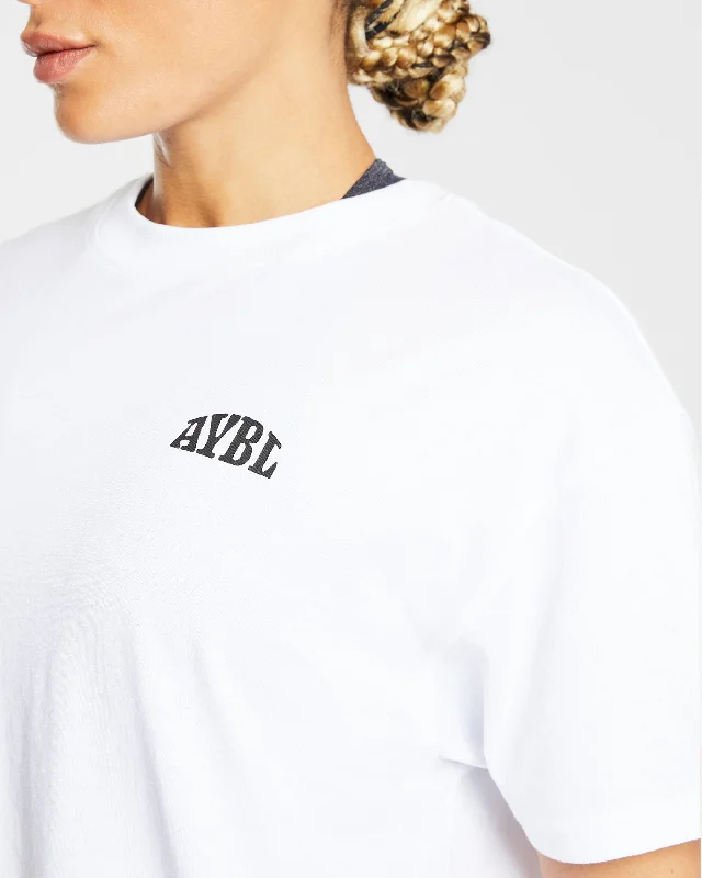 Believe Achieve Oversized T Shirt - White