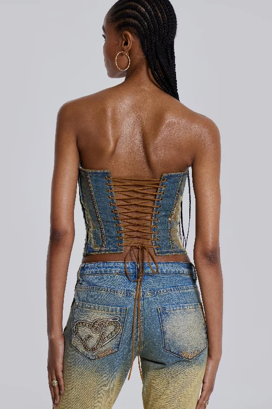 Vega Denim Corset Top