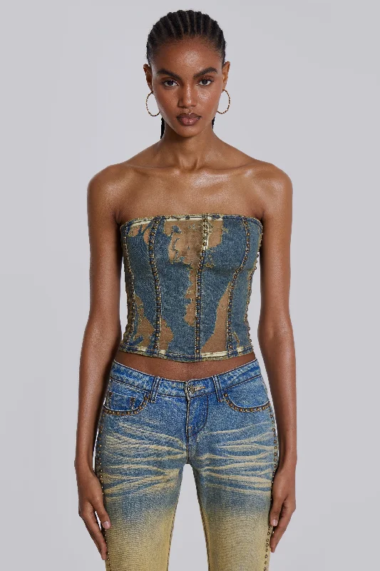 Vega Denim Corset Top