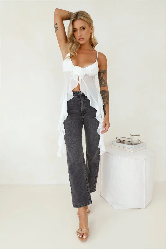 City Escape Mesh Top White