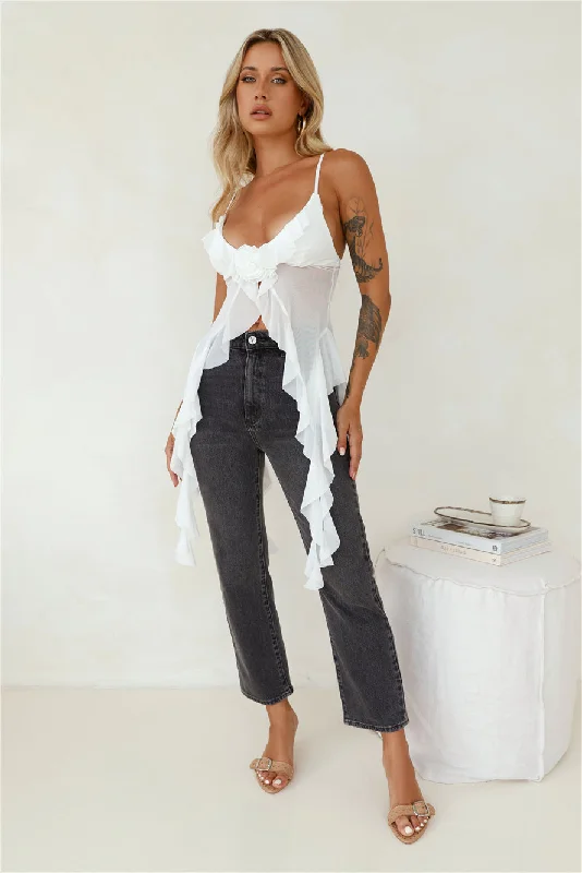 City Escape Mesh Top White