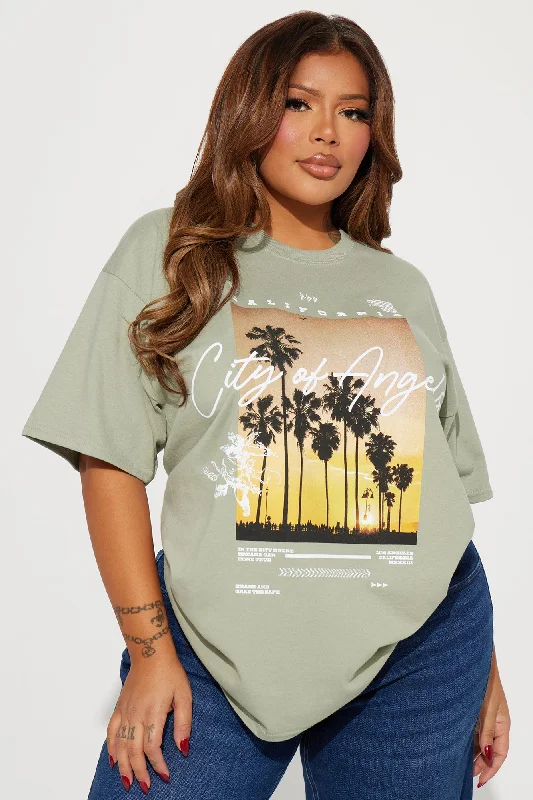 City Of Angels Graphic Tee - Sage