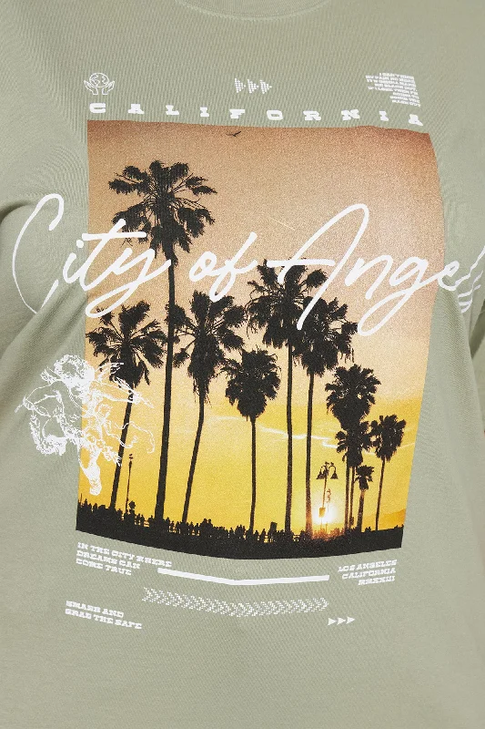 City Of Angels Graphic Tee - Sage