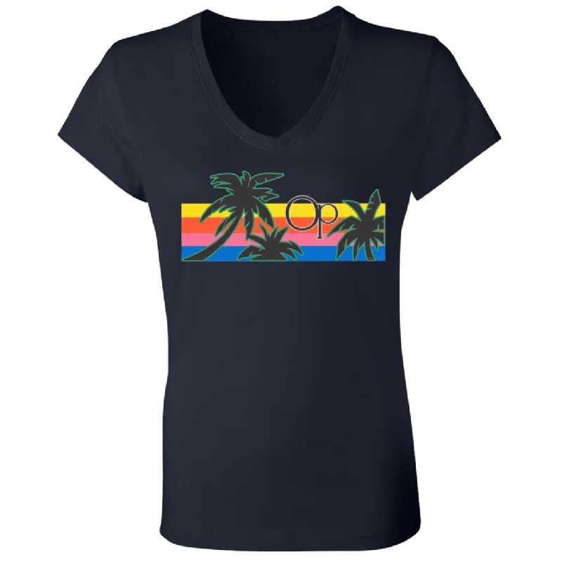 Her Classic Palms V-Neck Tee