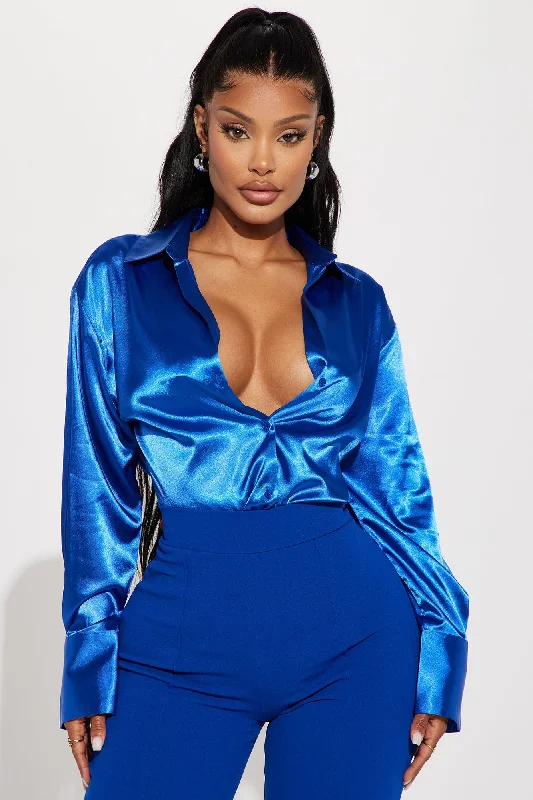 Closet Staple Satin Shirt - Royal