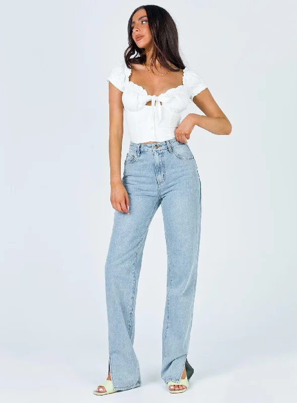 Elouise Crop Top White