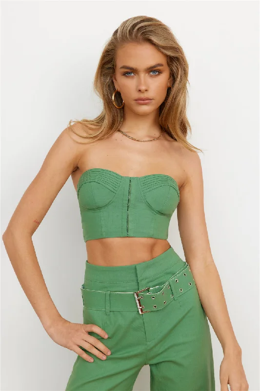 Filtered Crop Top Khaki