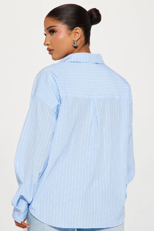 Find Your Love Striped Shirt - White/Blue