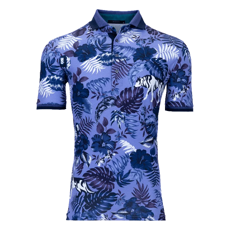 Floral Wolf Jungle Polo