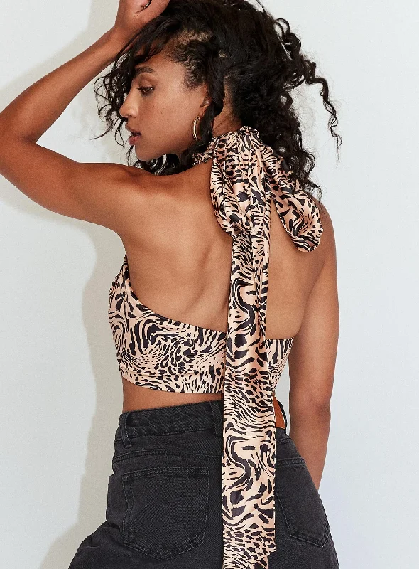 Girls Night Wrap Top Leopard