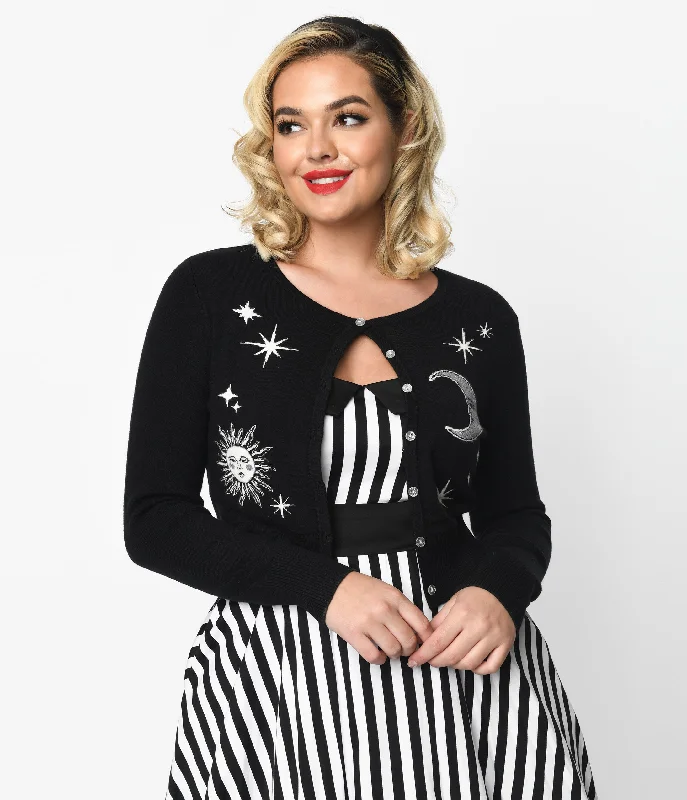 Hell Bunny Black & Silver Celestial Cardigan