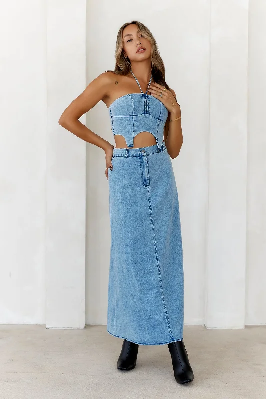 High-Definition Style Crop Top Denim