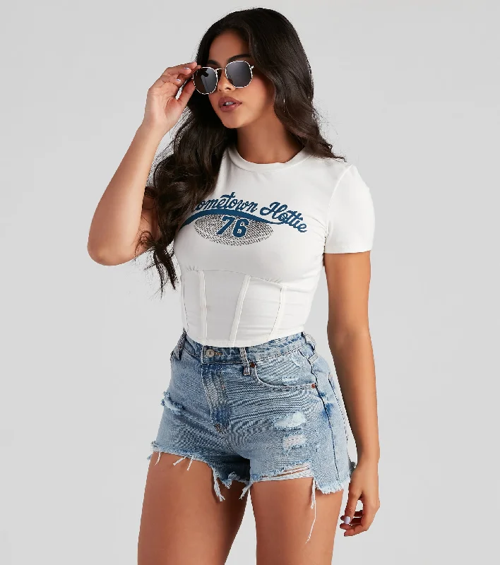 Hometown Hottie Corset Graphic Tee