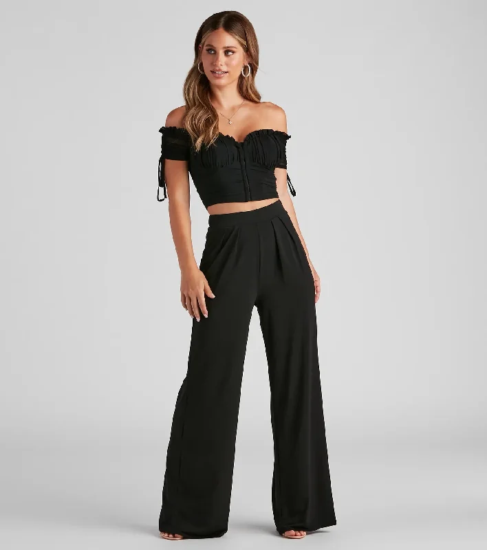 Hooked In Ruched Crop Top