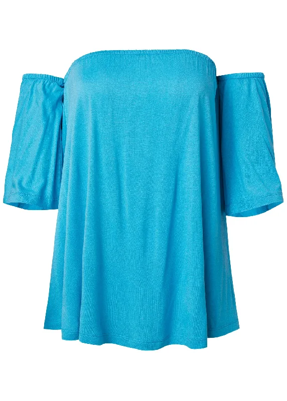 Off-the-shoulder top - Aqua