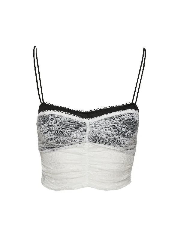 Jedidiah Lace Top White / Black