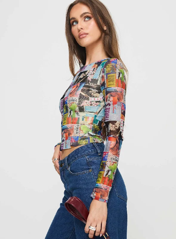 Kaelen Long Sleeve Top Multi